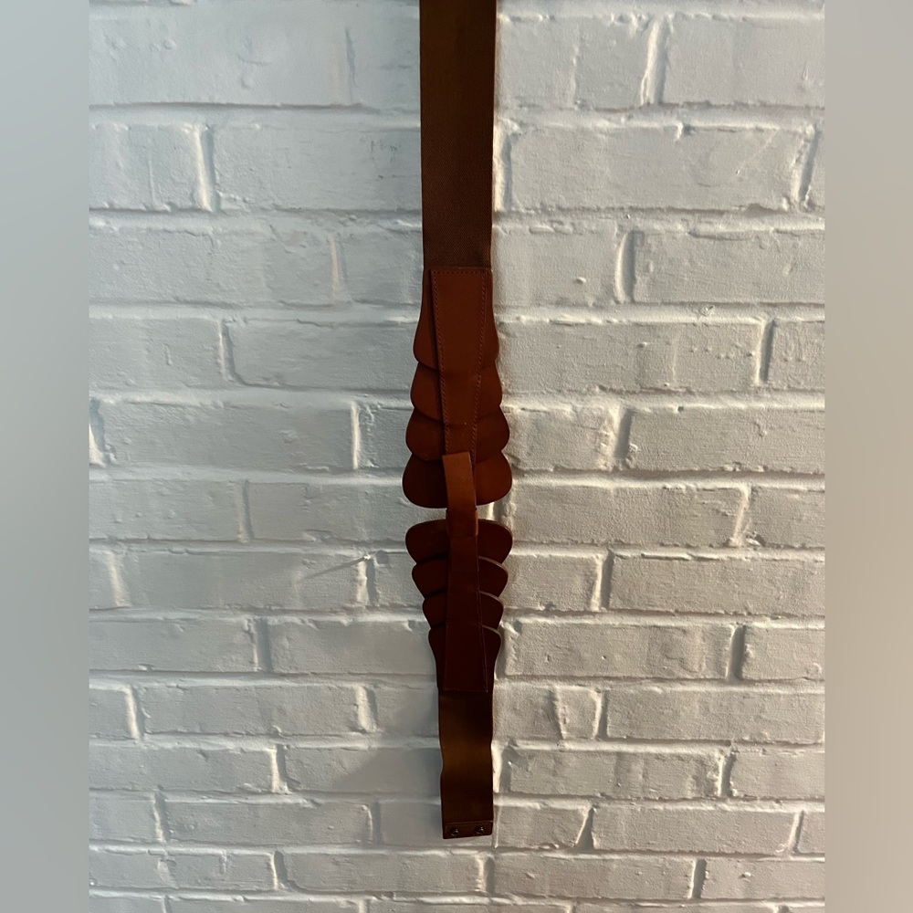 Anthropologie brown leather waist belt